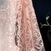 Wide 130cm Glitter Sequin Gauze Material Gold Stamping Fabric for Diy Sewing Party Evening Dress skirts Handmade