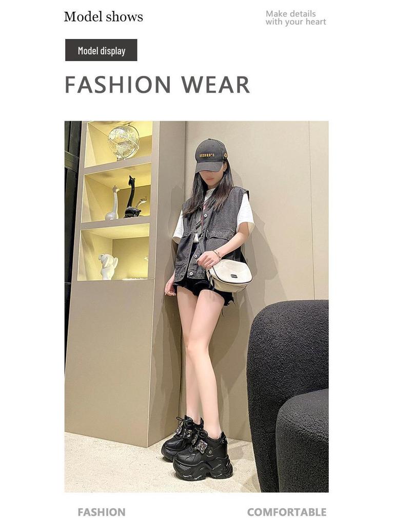 2025 Women's Thick-Soled Height-Enhancing Casual Sneakers – Spring/Autumn Fashion