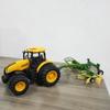 1/24 Farmer Tractor Model Set Toys Car Children Farming Simulated Sound And Light Sliding 4 Wheeled Engineering Vehicle Gifts
