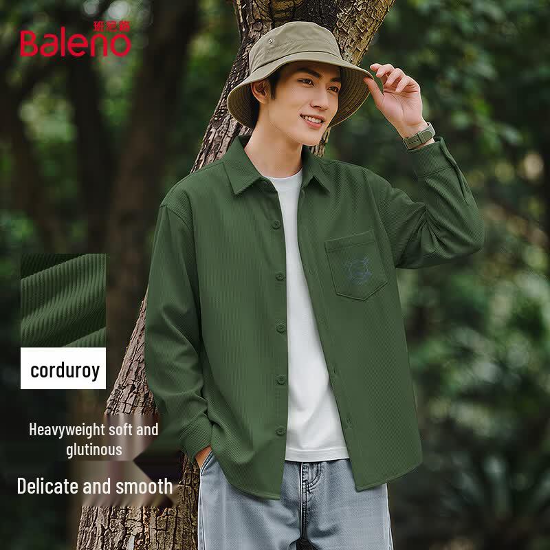 Baleno Men s Corduroy Long-Sleeve Shirt Jacket 4XL