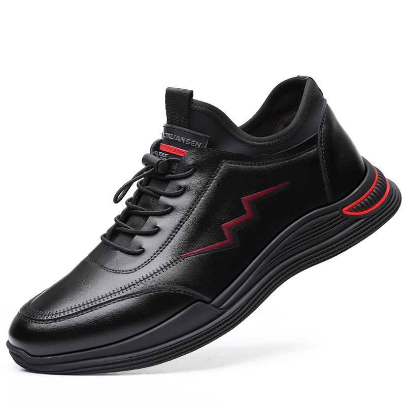 Men's shoes 2020 autumn new trendy shoes business casual heightening velvet men's sports shoes tide