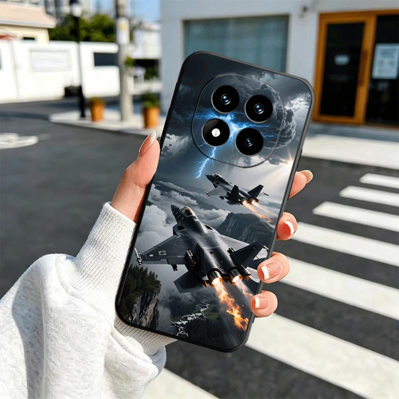 Aircraft Helicopter Formation Soft Phone Case for Xiaomi Redmi Note 12 13 14 15 Pro Plus 11 12S 11S 11T 10 4G Black Cover Back S