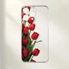 Exclusive for ins tulip flowers, suitable for Apple 17/16 transparent silicone 15promax all-inclusive mobile phone case