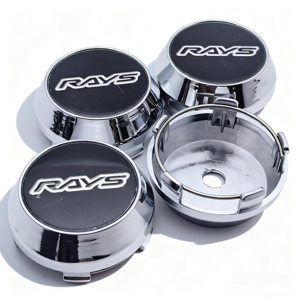 4pcs JDM RAYS Logo Emblem Car Wheel Center Caps High Cap 60MM Clips 56MM Wheels Hub Caps Rim Hubcaps Dust Cover Car Accessories