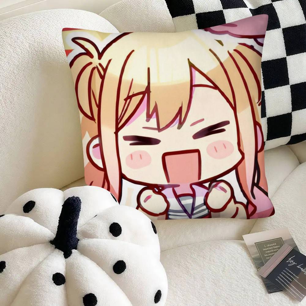 Creative Cartoon Leoneed Tenma Saki Pillow Case Fashion Square Pillowcase Bedroom Sofa Room Ins Decoration Leisure