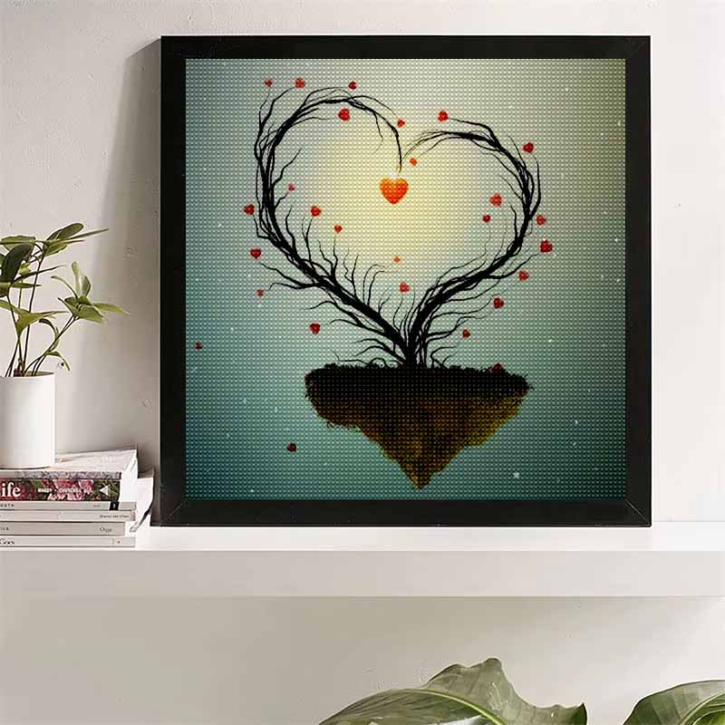 

New Arrival 5D DIY Full Circle Diamond Painting Love Tree Embroidery Cross Stitch Home Decor Gift 20x20cm