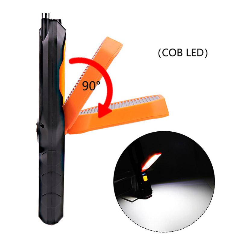 F2 COB LED svítilna nabíjecí přenosná svítilna USB pracovní světlo Flexibilní pracovní magnetická svítilna Nouzová kempinková svítilna