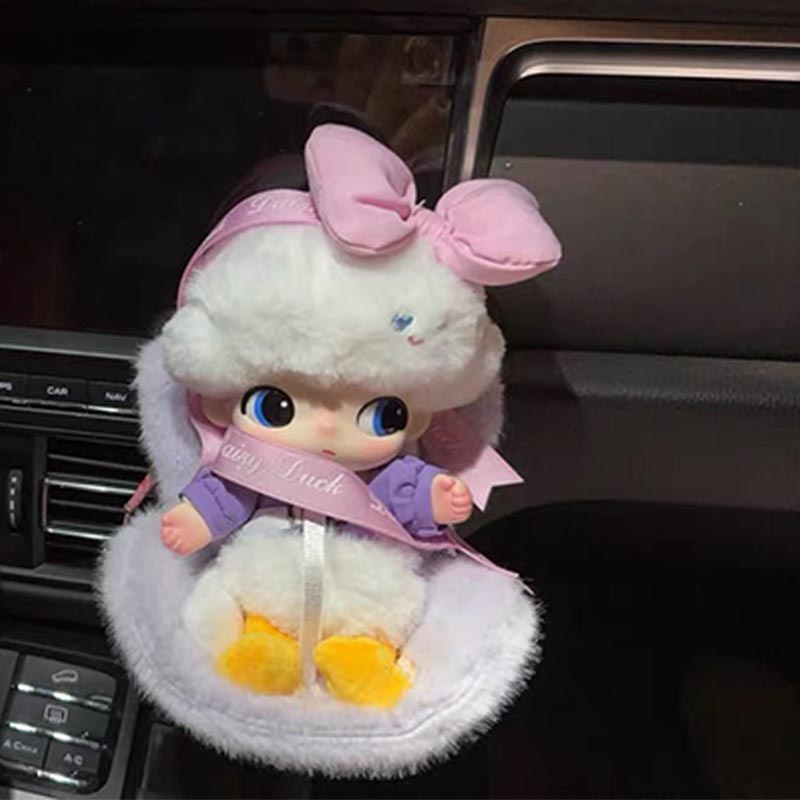 15-17Cm Doll Seat For Labubu Carseat Safety Seat Cute Doll Air Outlet Aromatherapy Decoration High-Grade Car Interior Decoration