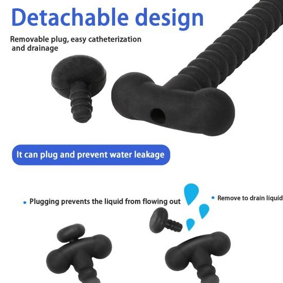 Cathéter urétral amovible, design en spirale creuse, améliore la friction, stimulation œil de cheval, bonne flexibilité, pour hommes, plug pour pénis, sexe adulte