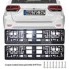 European EU License Plate Holder, ABS Plastic, Extended Version