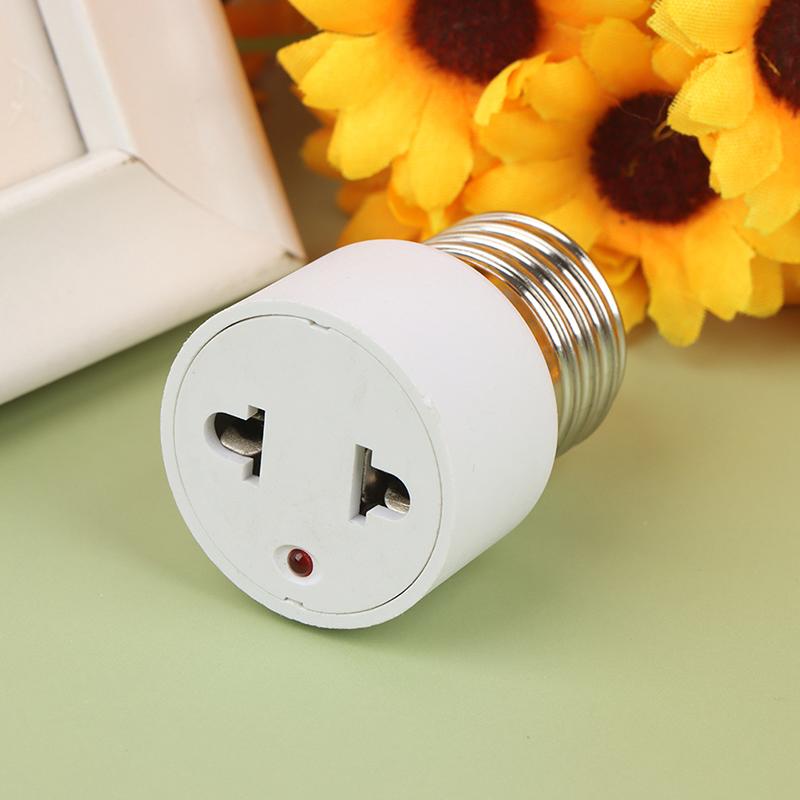 E26 E27 Screw B22 Bayonet Lamp Holder  To Us Eu Ac Power Plug Adapter Converter