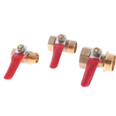 Giunto valvola a sfera piccola in ottone con filettatura femmina/maschio 1/8" 1/4'' 3/8'' 1/2''