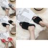Luxurious Fluffy Fur Slip On Sandals For Women Perfect Summer Mules Shoes