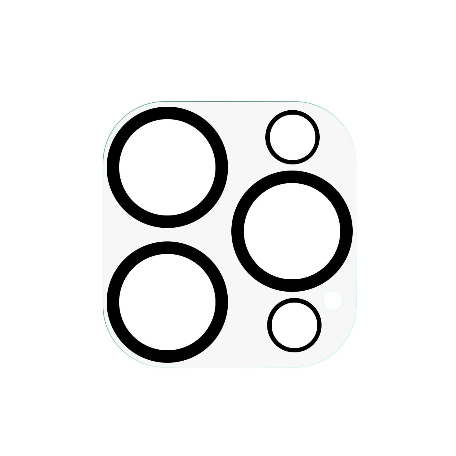 

For iPhone 14 Pro/14 Pro Max Anti-exposure Lens Protector One-piece Tempered Glass Rear Camera Cover Guard Type A