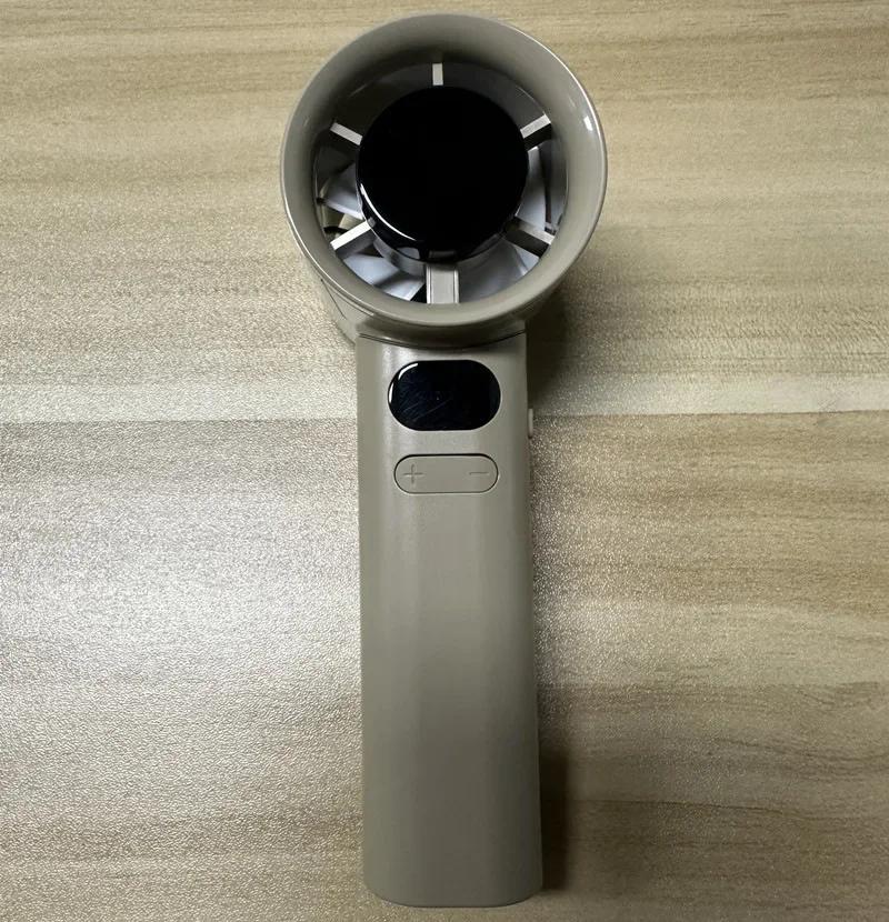 Portable Handheld Fan 120 Wind Speeds Mini Bladeless Hand Fan USB Rechargeable Highspeed Fans Camping Electric Fans Air Cooler