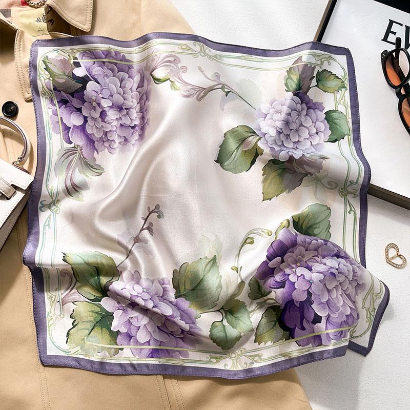 Luxury Brand 100% Real Silk Scarf Women Square Neck Tie Shawls Wraps for Ladies Foulard Scarves Pashmina Female Hijab Bandana