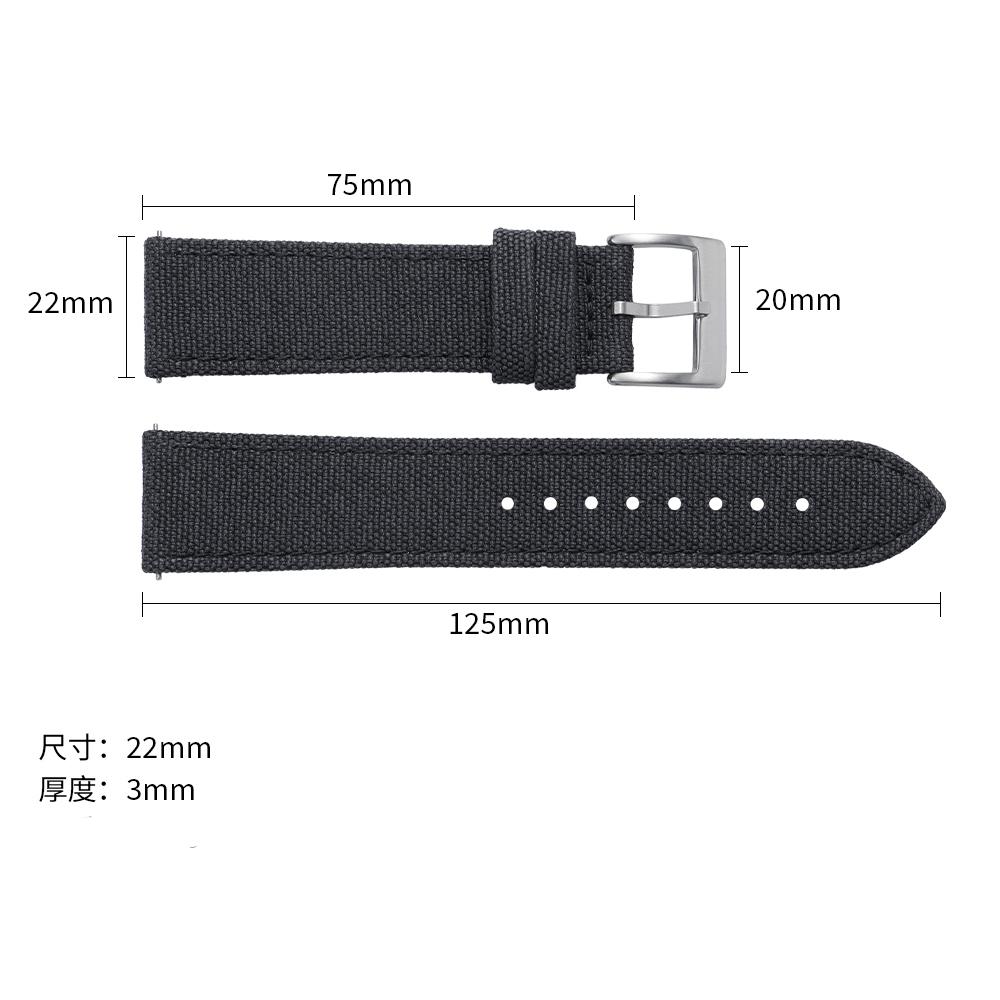 20mm 22mm High Quality Sailcloth Strap Nylon Watchband Canvas Waterproof WristBand for Men Women Business Bracelet Accessories