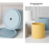Morandi Colorful Ceramic Cylinder Flower Pots with Saucers for Indoor/Outdoor Plants