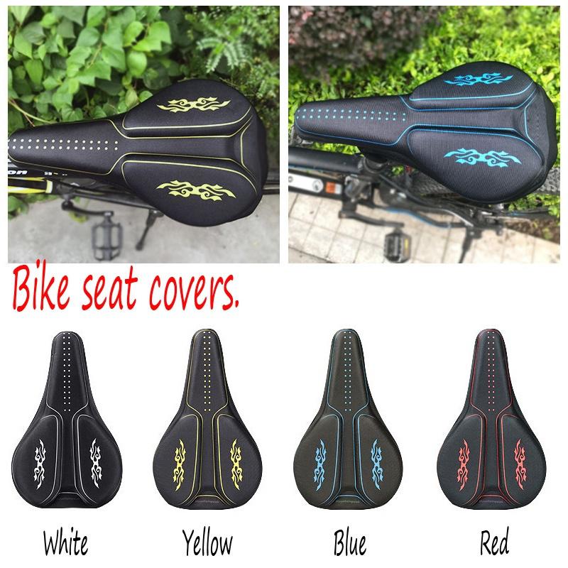 New Lightweight Bicycle Silicone Saddle Seat Cover Silica Gel Cushion Pad ER
