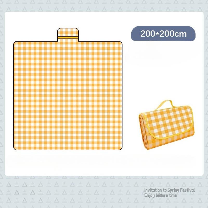 

Lightweight Picnic Blanket Beach Mat Washable Lightweight with Handle Red Checkered for Hiking Travelling Outdoor Camping Parks жёлтый