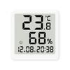 Reloj despertador multifuncional ultradelgado: Monitor de Temperatura y Humedad Interior, Termómetro Electrónico, Adherible Magnéticamente al Refrigerador