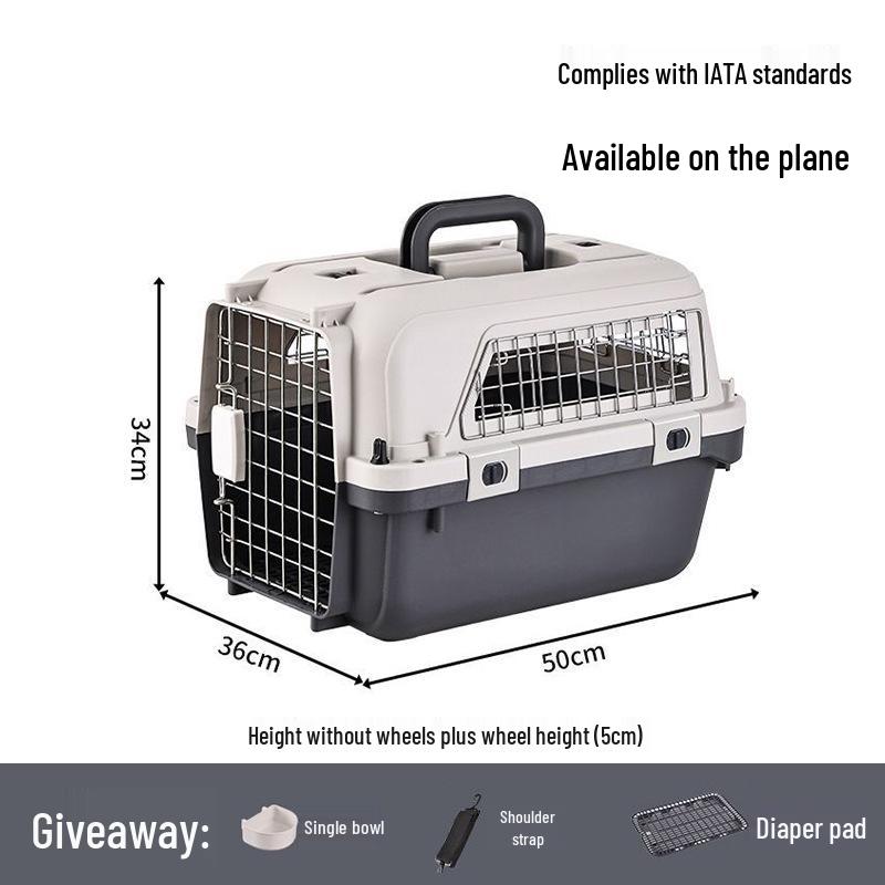 Pet Airline Carrier: Portable, Breathable Travel Cage for Cats and Dogs