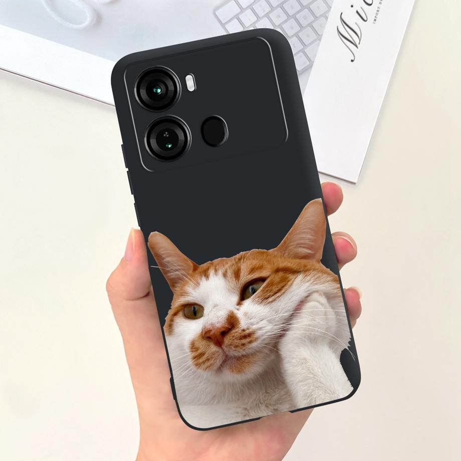 For Itel P40 P40+ P40 Plus Case Luxury Black Soft Silicone Bumper Phone Cover for ITEL P683L P662L Coques Panda Rabbit Goothic