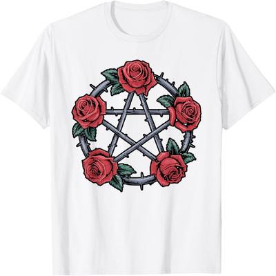 Wiccan Pentagram with Five Elements T-Shirt(2)