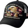 American 250th Anniversary Eagle Print Baseball Cap Unisex Adjustable Mesh Cap Summer Outdoor Sun Shade Breathable Baseball Caps