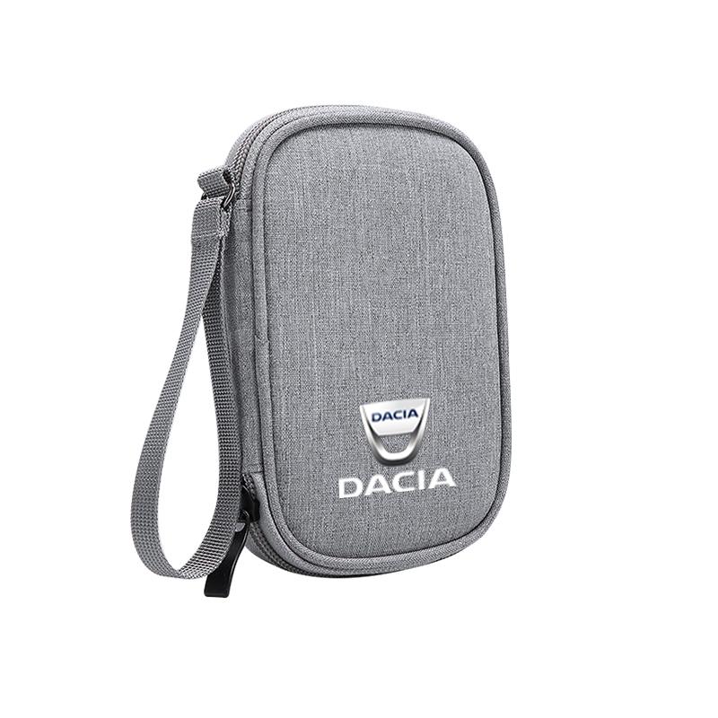 

Car Cable Drive Earphone Charger Protable Storage Bag For New Dacia Duster Logan Sandero Jogger Spring Stepway Dokker Lodgy MCV