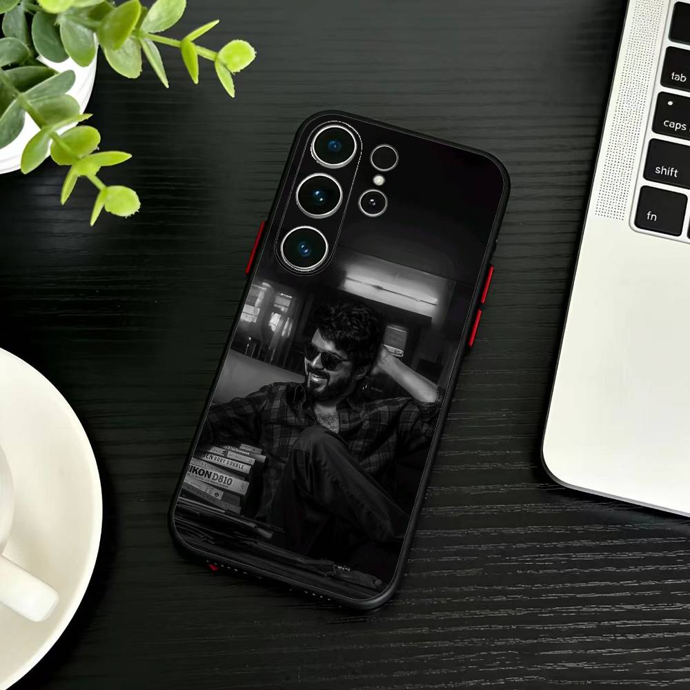 I-ThalaPathy V-Vijay Actor Phone Case For Samsung S26,S25,S24,S23,S22,S21,S20,Plus,Fe,Lite,Others Black Cover