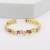 Rainbow CZ Women Bangle Fashion Micro Pave Colorful Crystal Nice Top Quality Trendy Jewelry