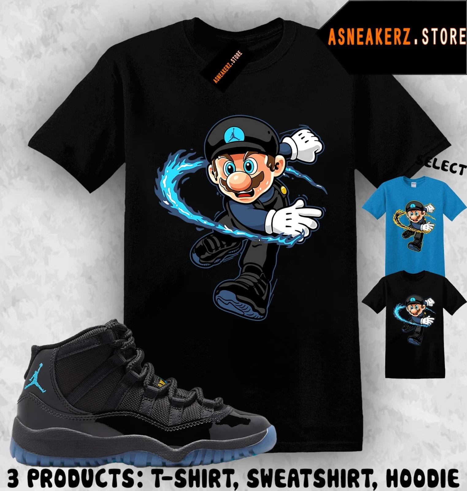 

Tee Shirt Matching AJ 11 Gamma Blue 2025 Match Sneaker Sneakerhead Mario T shirt 3XL