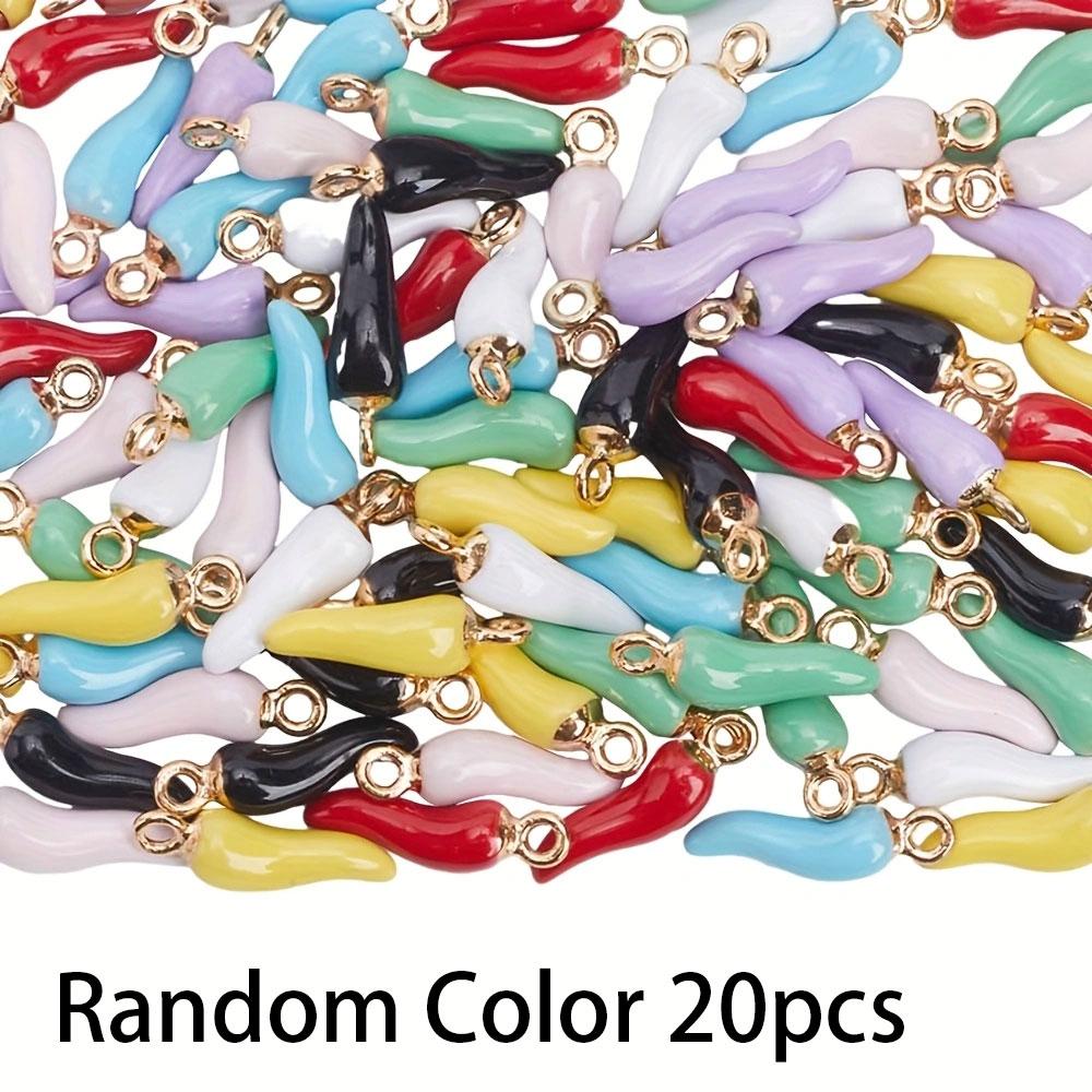 10/20/30 Pieces Alloy Material Multi-color Chili Pendant, Chili Vegetable Pendant Bracelet, Earring Necklace, DIY Craft Jewelry Accessories