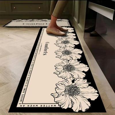 Nordic Kitchen Diatom Mud Waterproof & Oil-Proof Bathroom Mat - Absorbent, Wipeable, Washable, Non-Slip.