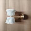 Paar Messing Diabolo Wandleuchten 1950er Jahre Mid-Century Italienische Stilnovo Wandleuchte
