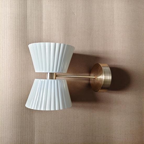 Paar Messing Diabolo Wandleuchten 1950er Jahre Mid-Century Italienische Stilnovo Wandleuchte