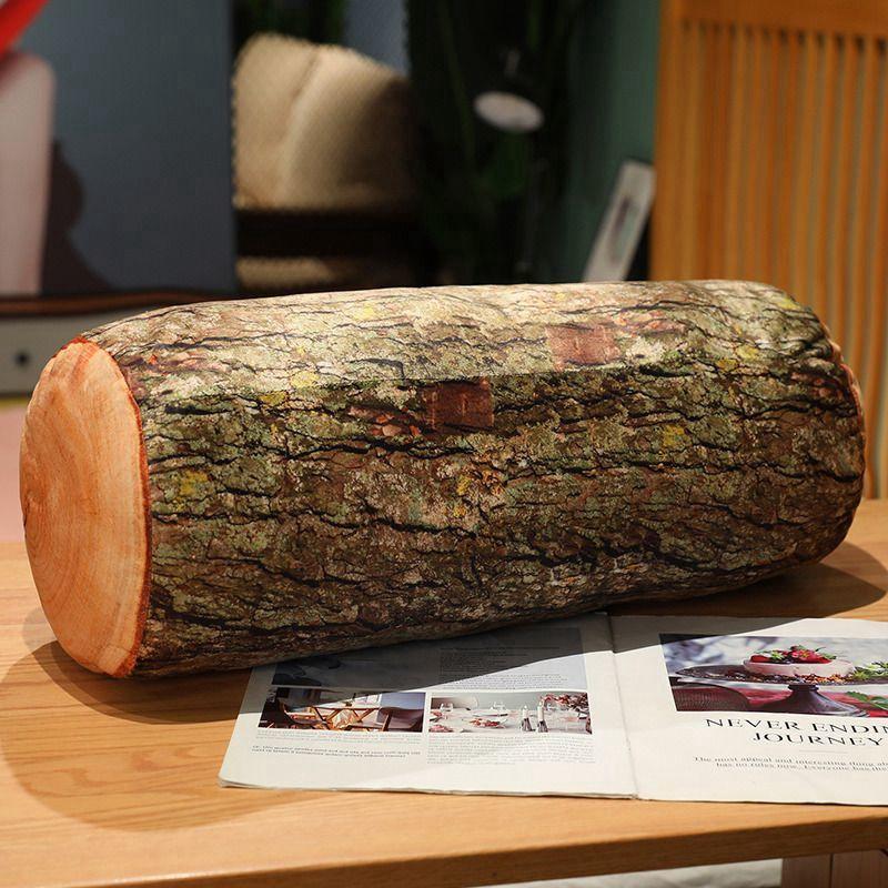 50CM Kreativní plyšová hračka pařez Dlouhý a měkký proužek stromu Polštář na hod Spací komfortní polštář Panenka K narozeninám a svátkům
