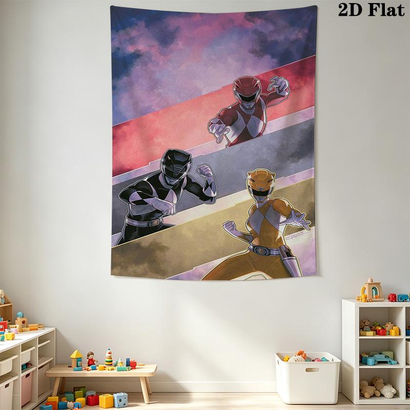 Power Rangers Ultimate Teamup Tapestry Wallmounted Background Cloth Soft Atmospheric Background Cloth Work Of Art