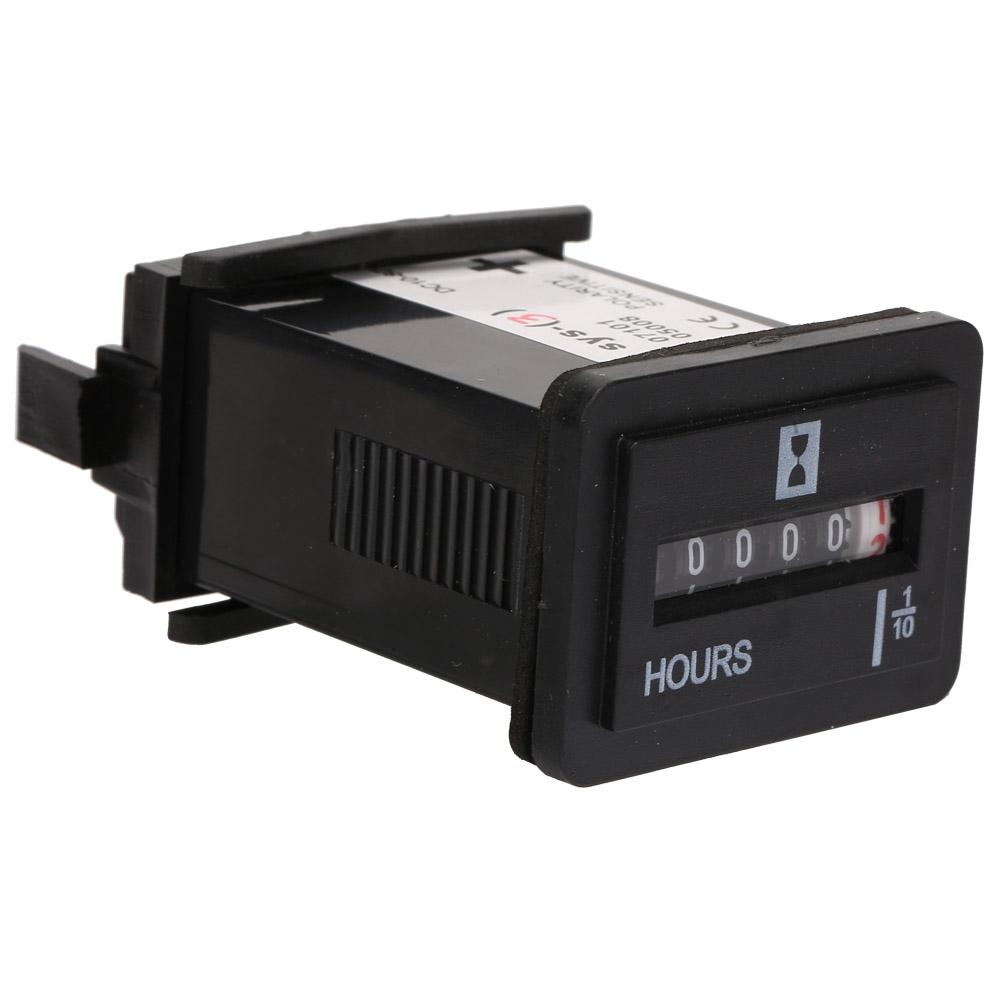 10-80V AC/DC 99999.9 Hours Quartz Hour Meter SY-3 Time Counter for Engine Generator Time Counting
