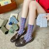 French Floral Vintage Mid-Calf Socks Flower Embossment Kawaii Socks Women Japanese Fashion Harajuku Retro Streetwear Long Socks