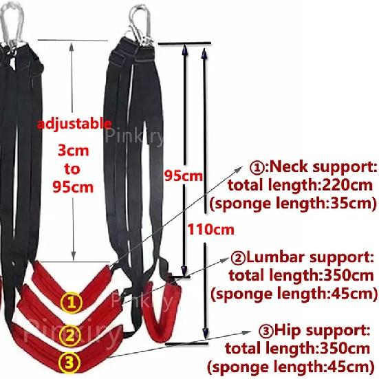 BDSM Sex Swing for Adult Toys, Upgraded Heavy Duty 360° Spinning Sex Swings with Adjustable Sex Sling for Both Ceiling & Door Mount Options, Adult