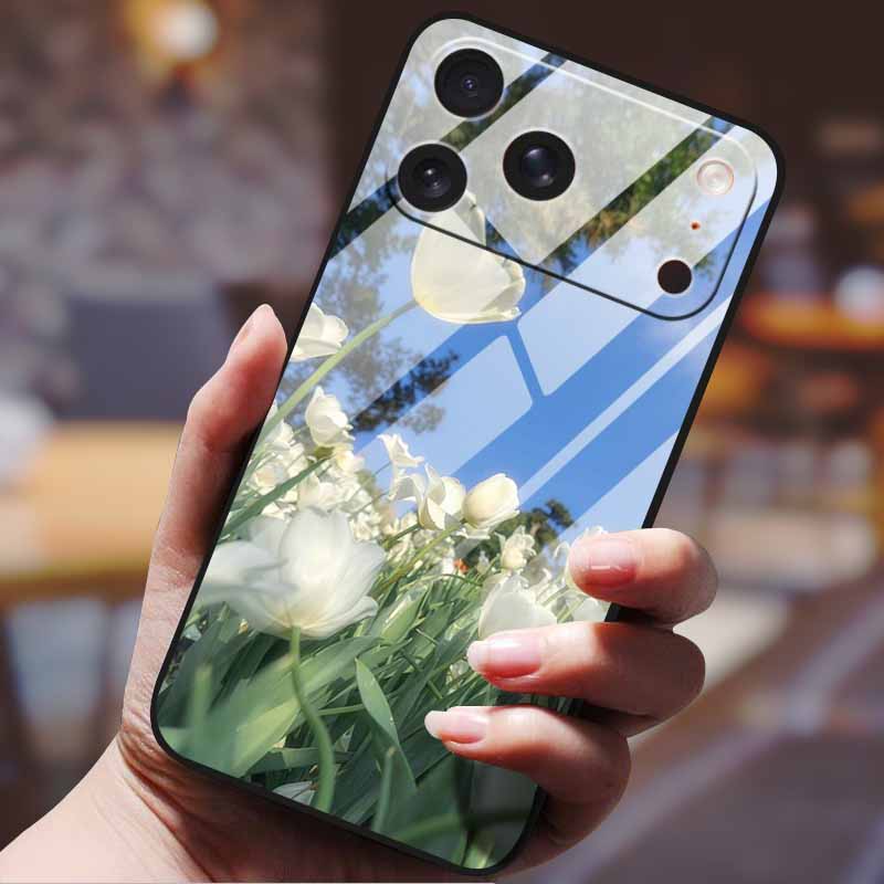 Phone Case for Iphone 17 Pro Max Iphone17 Air Tempered Glass Hard Back Cover Bumper 17pro Funda Cartoon Anime Fashion Pattern