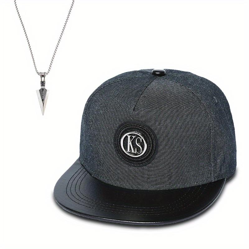 

2 шт. Модная бейсболка для отдыха, шляпа с плоским козырьком, шляпа от солнца для занятий спортом на открытом воздухе, комплект из ожерелья с кулоном в виде стрелы для пары, мужской и женский