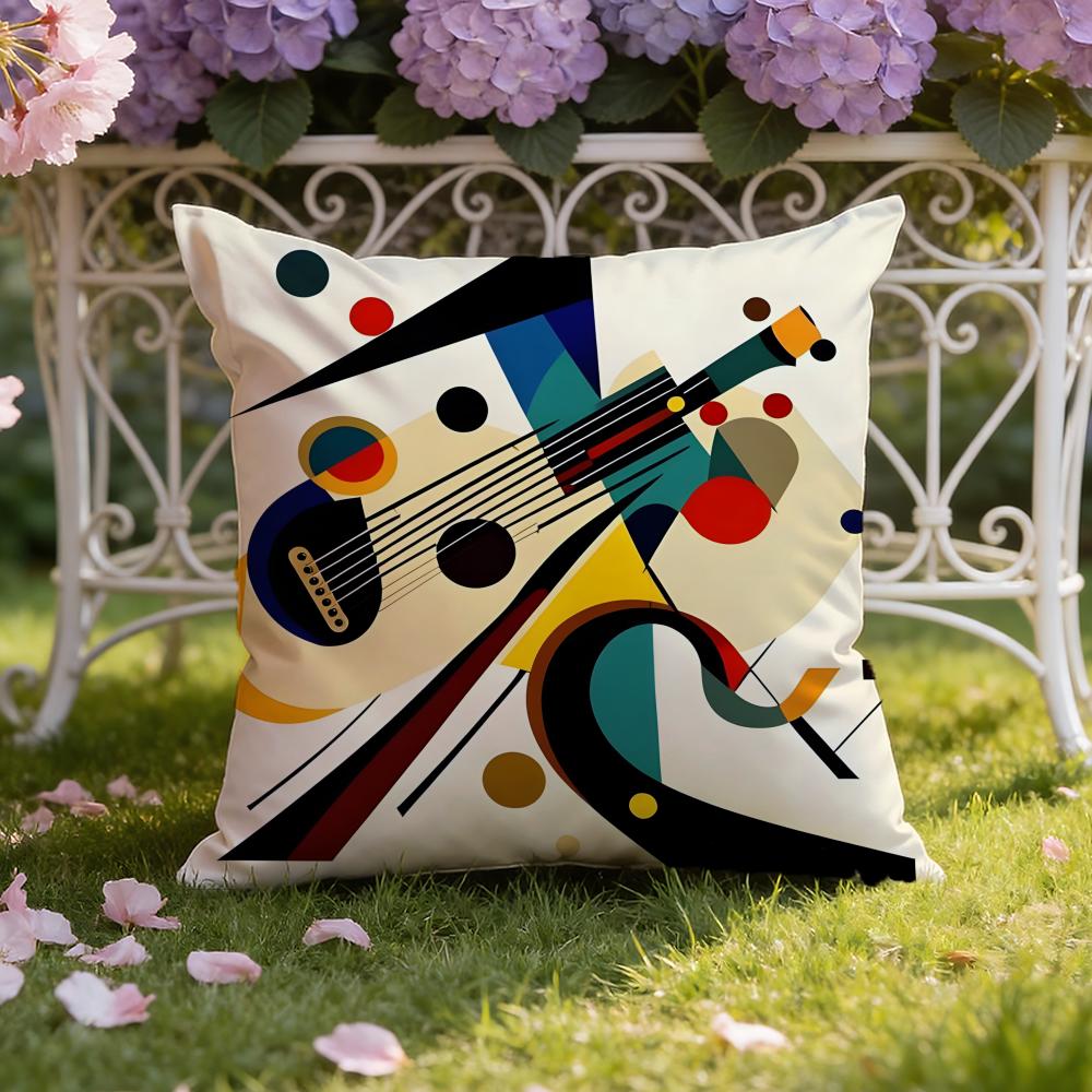 W-Wassily K-Kandinsky Art Cushion Cover Home & Car Dual-Scene Pillow Cover: Reversible for Premium Comfort