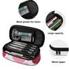 Pen Case Spacious Storage Secure Zipper Wear Resistant Polyester with Main Compartment Mesh Pocket and Pen Slots for Classroom Use