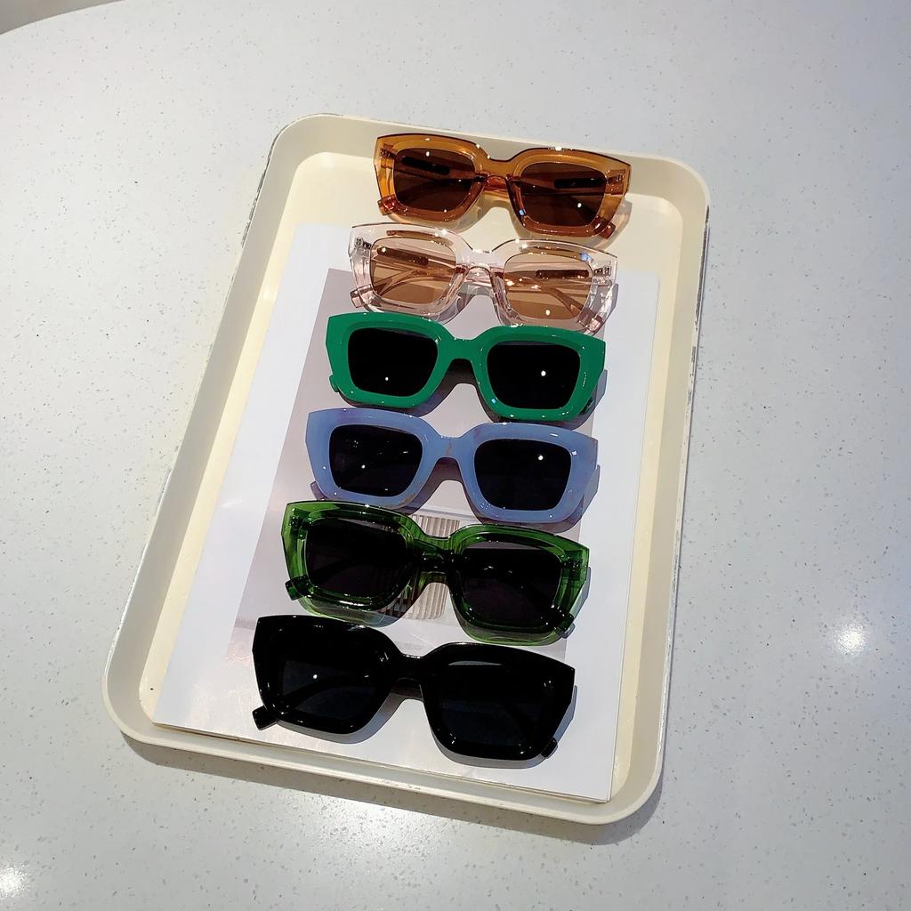Vintage Square Sunglasses Women New In Stylish Candy Color Shades Ins Trendy Fashion Brand Korean Style Sun Glasses