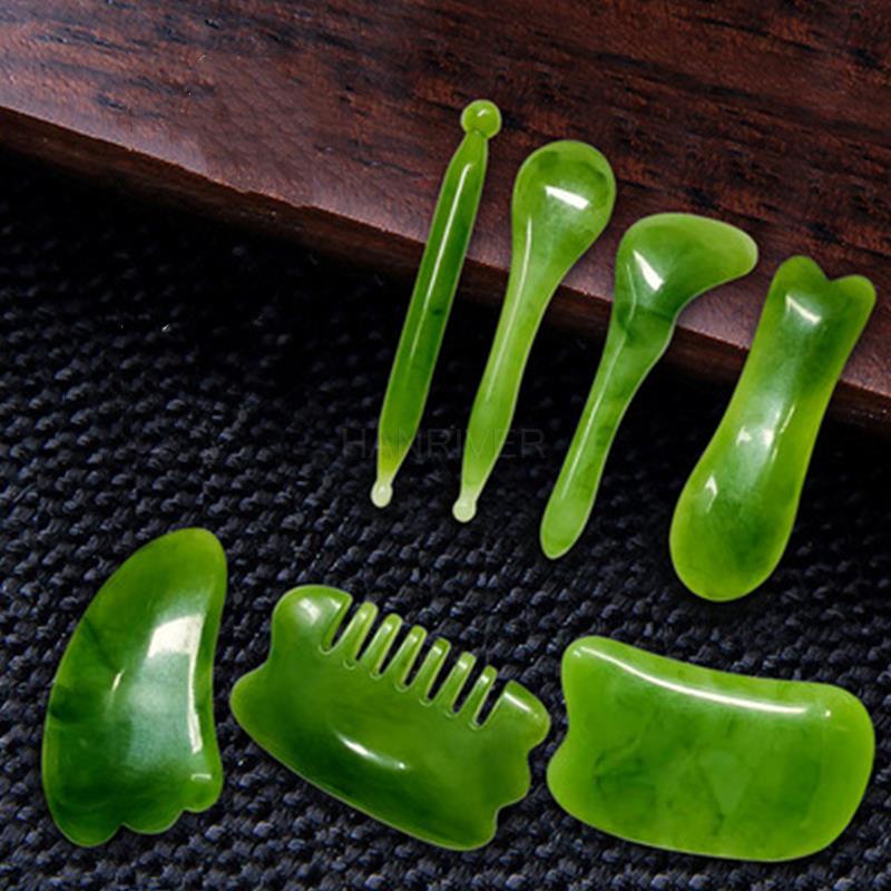 8 PCS/set resin wax scrapping plate small shave neck massage waist face massage dial the reinforced bar