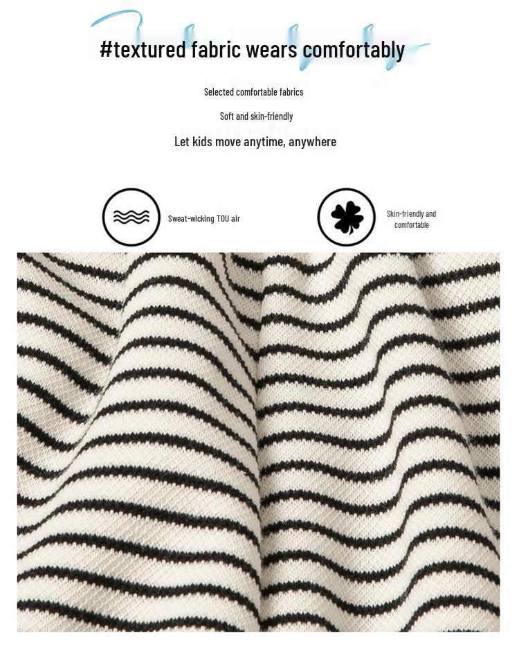 Φθινόπωρο 2025 Σετ Φούτερ & Φόρμας Color Block για Κορίτσια - Ριγέ Μακρυμάνικο Σετ Δύο Τεμαχίων