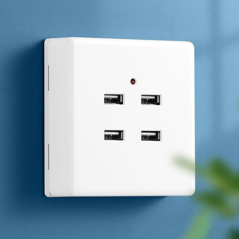 Wall Surfaces Mounted USB Power Outlet Charging Panel High Speed Charging 2 in 1/4 in 1 Multifunctional Power Socket